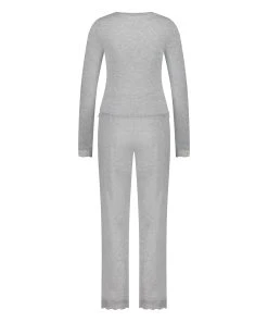 Langärmeliges Pyjama-Set Mit Spitze 9 Langärmeliges Pyjama-Set Mit Spitze -Hunkemöller World 201673 6