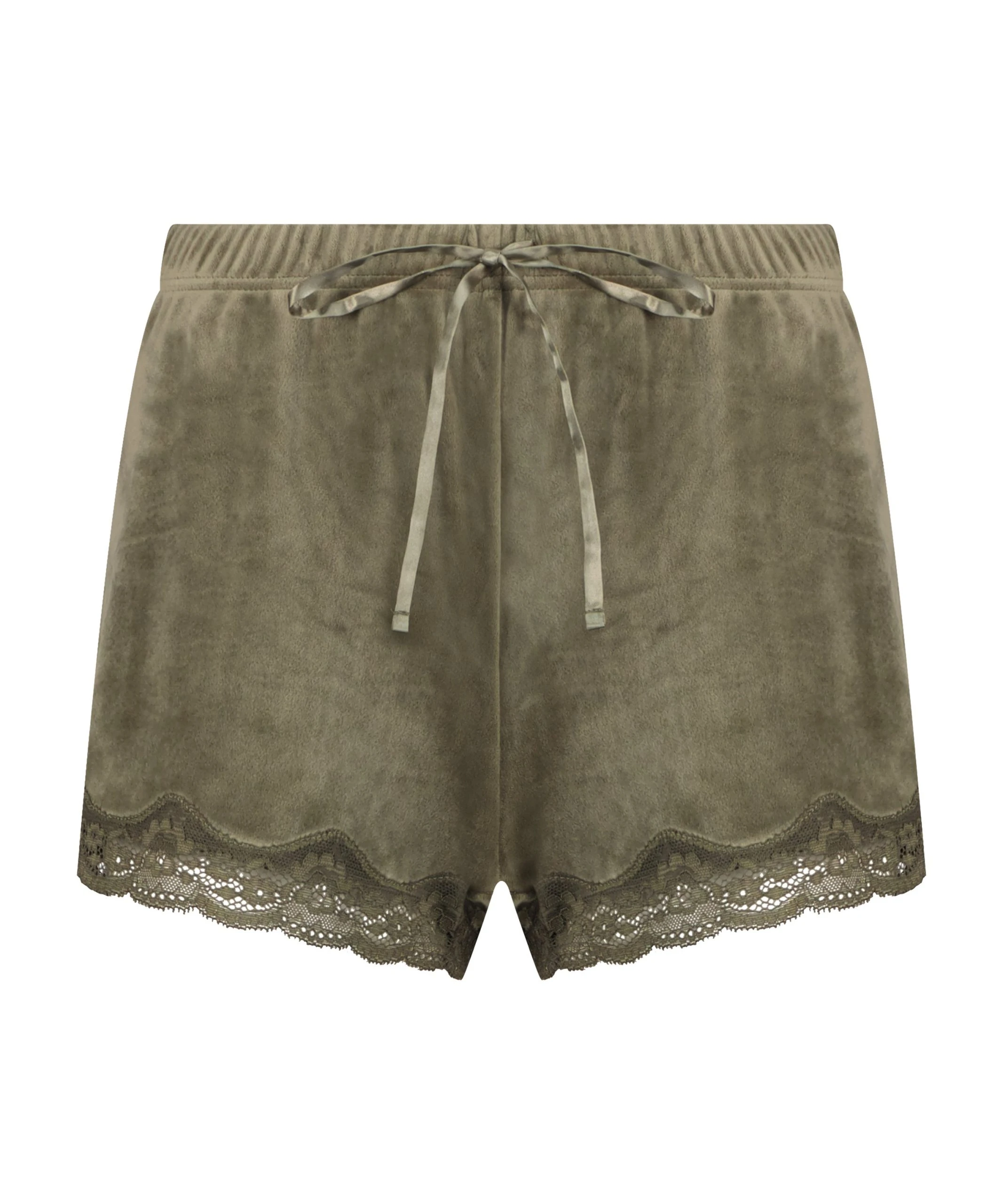 Shorts Aus Velours Mit Spitze 4 Shorts Aus Velours Mit Spitze – Bild 4