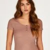 Kurzärmeliges Pyjama-Top Henley