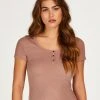 Kurzärmeliges Pyjama-Top Henley