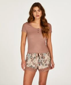 Kurzärmeliges Pyjama-Top Henley -Hunkemöller World 201711 3 5