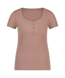 Kurzärmeliges Pyjama-Top Henley -Hunkemöller World 201711 5