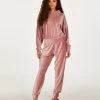 Jogginghose Velours Rib