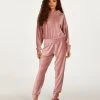 Jogginghose Velours Rib