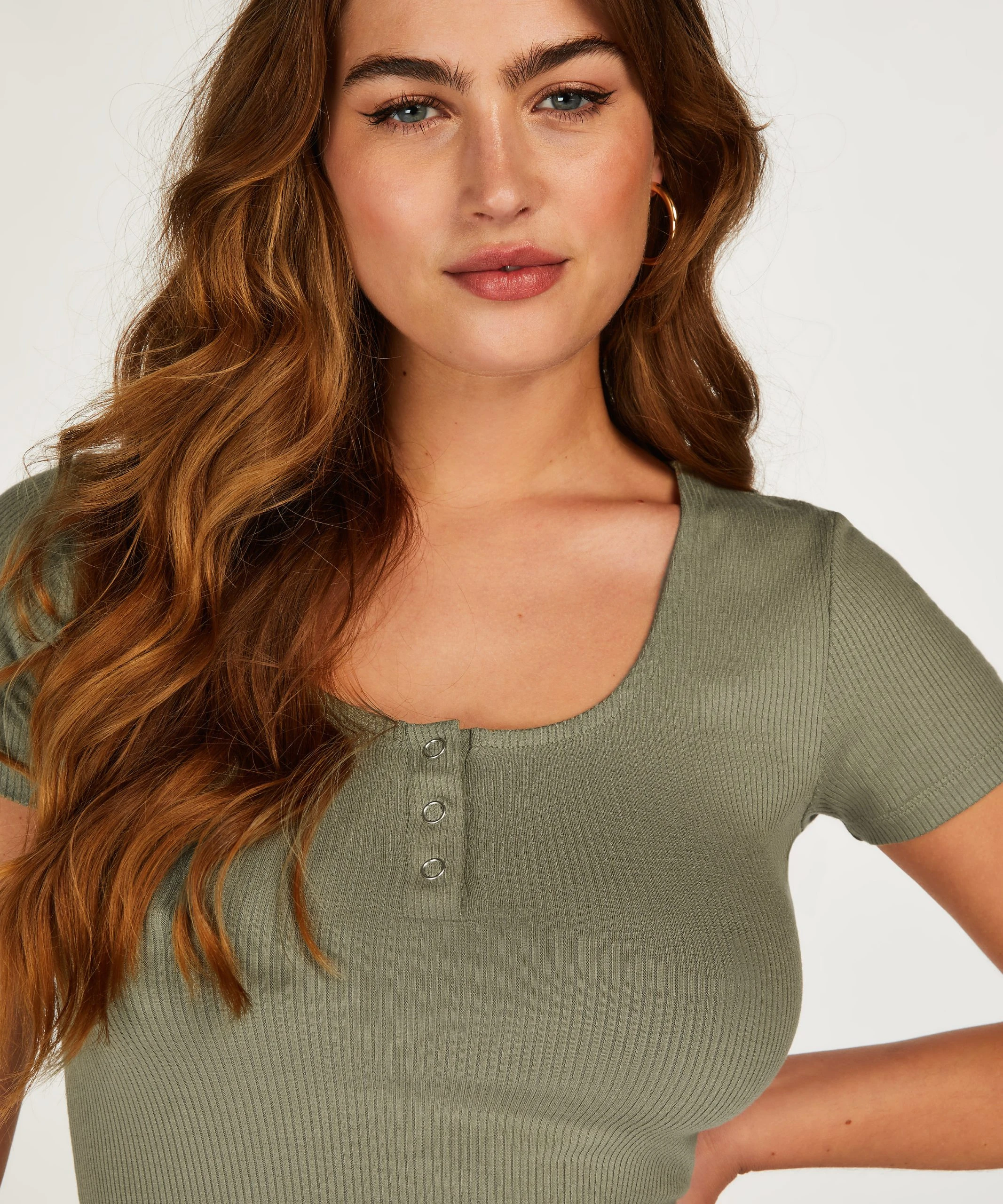 Kurzärmeliges Pyjama-Top Henley 2 Kurzärmeliges Pyjama-Top Henley – Bild 2