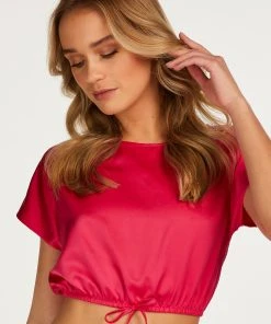 Cropped-Top Aus Satin